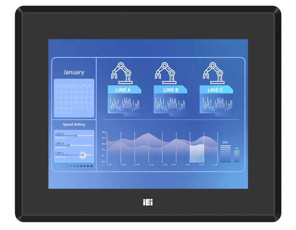 PPC2-C10-EHL 10.4” Fanless Panel PC with Intel® Celeron® Processor J6412