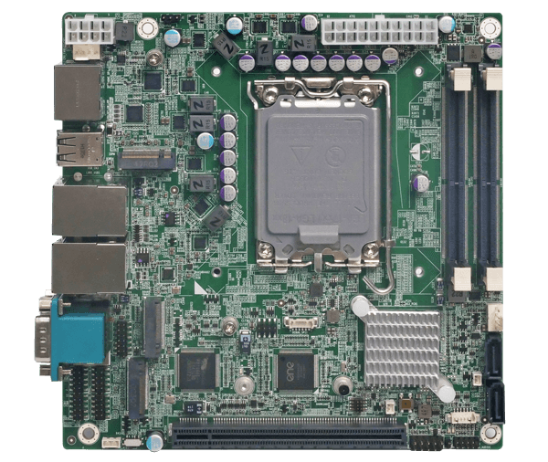 KINO-ADL mini-ITX SBC supports LGA1700 Intel® 12th/13th Generation Core™ i9/i7/i5/i3, Pentium® and Celeron® processor